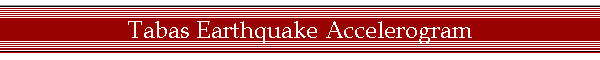 Tabas Earthquake Accelerogram